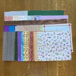 Lot 104 Sheets of 8.5” x 11” Cardstock Scrapbook Paper